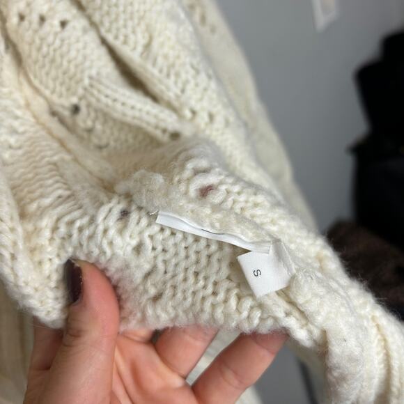 Veronica Beard Oversized Crochet Knit Belted Cardigan - Picture 3 of 10